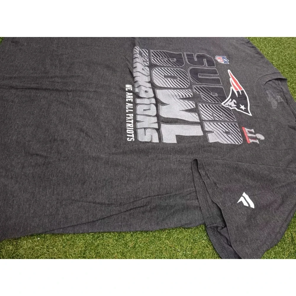 NFL Fanatics New England Patriots T Shirt Mens 2XL Gray Super‎ Bowl Champion